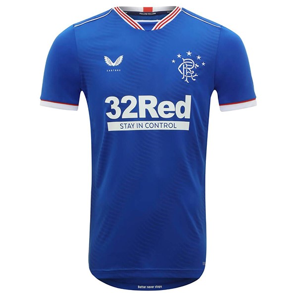 Camiseta Rangers Replica Primera Ropa 2020/21 Azul